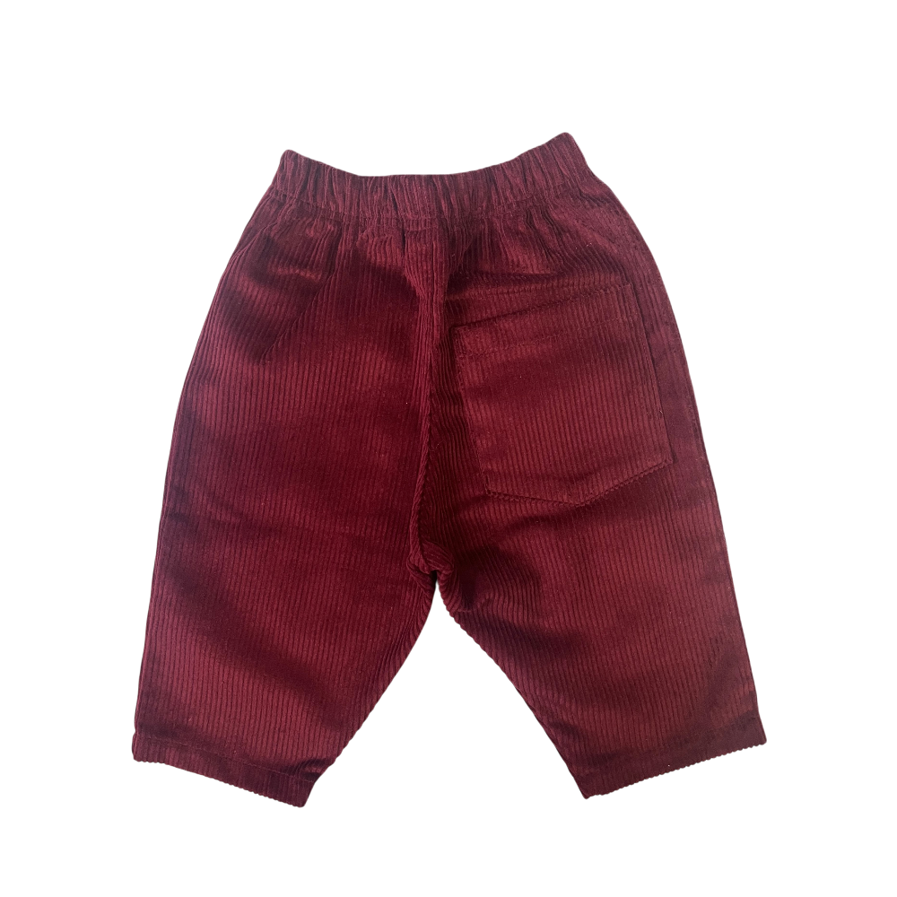 Baby Corduroy Pull Up Pants burgandy Baby Corduroy Pull Up Pants