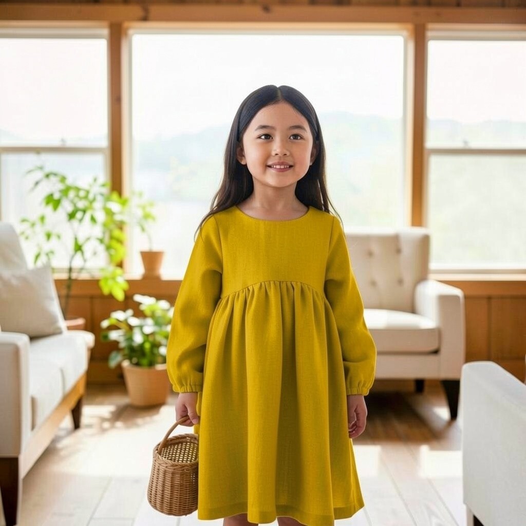 Linen Long Sleeve Dress Linen Long Sleeve Dress