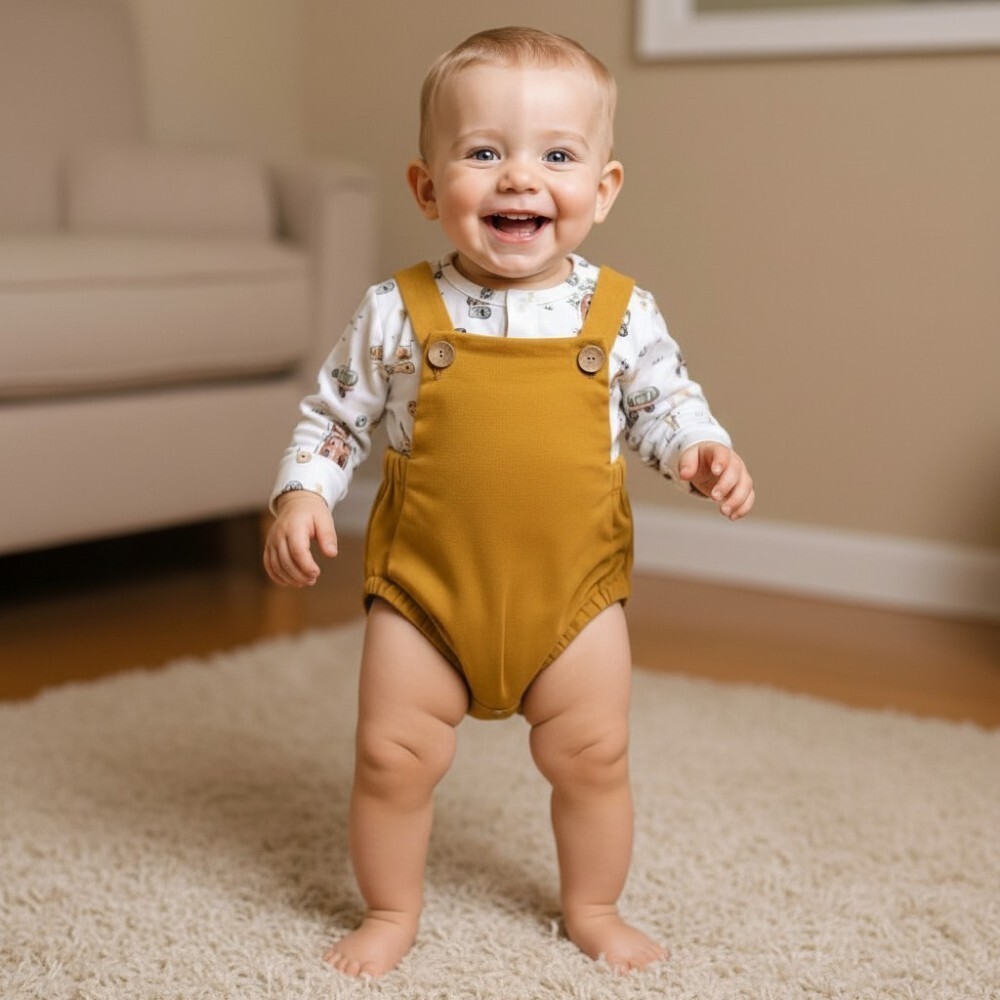 Mustard Retro Romper Mustard Retro Romper