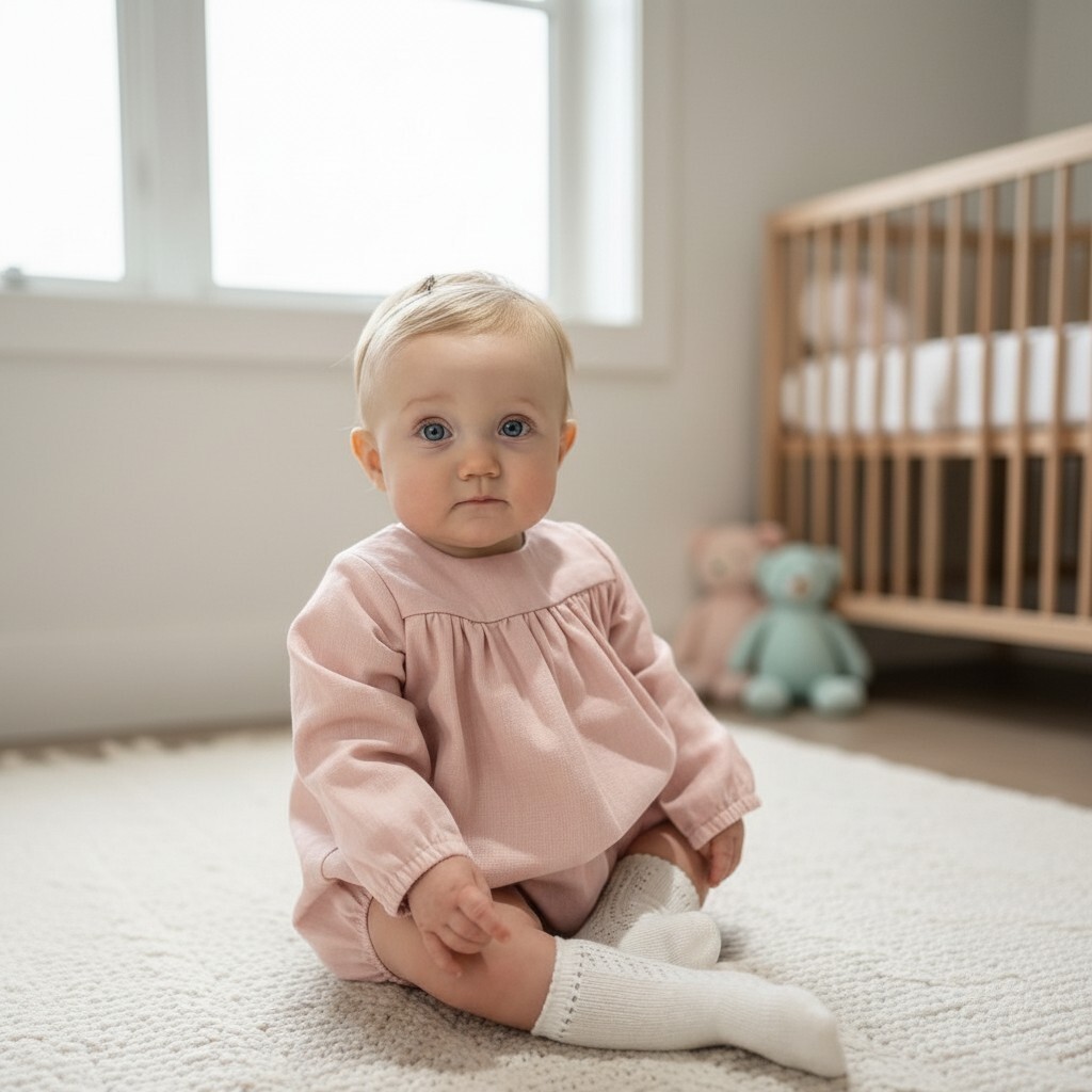 Organic Linen Bubble Romper Organic Linen Bubble Romper