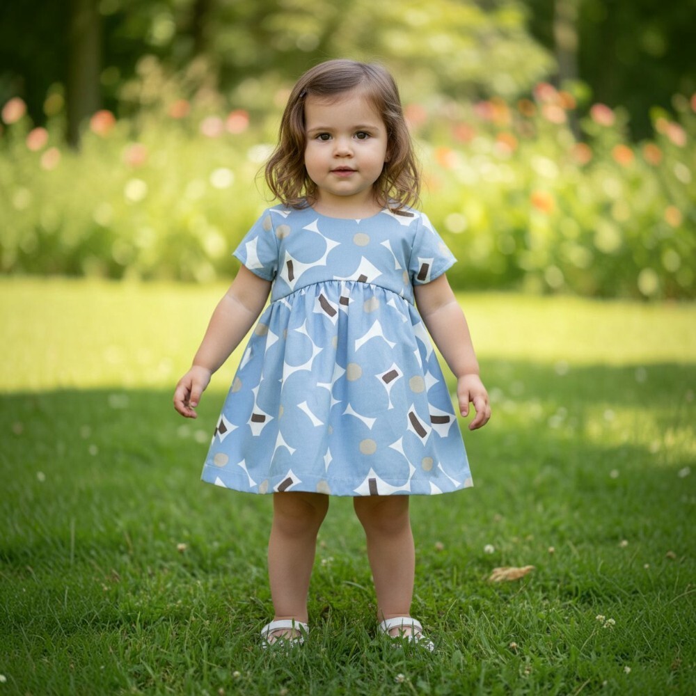 Sky Blue Floral Summer Dress Sky Blue Floral Summer Dress