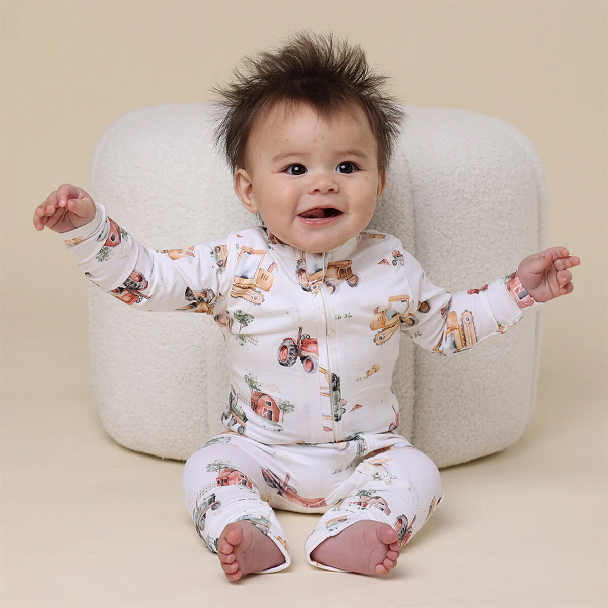 Snugglesuit Convertible Romper Butterfly Diggers & Tractors