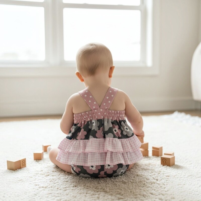 Baby pink Frill Romper