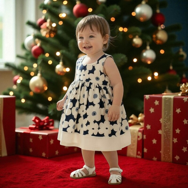 Blue Floral Grace Dress