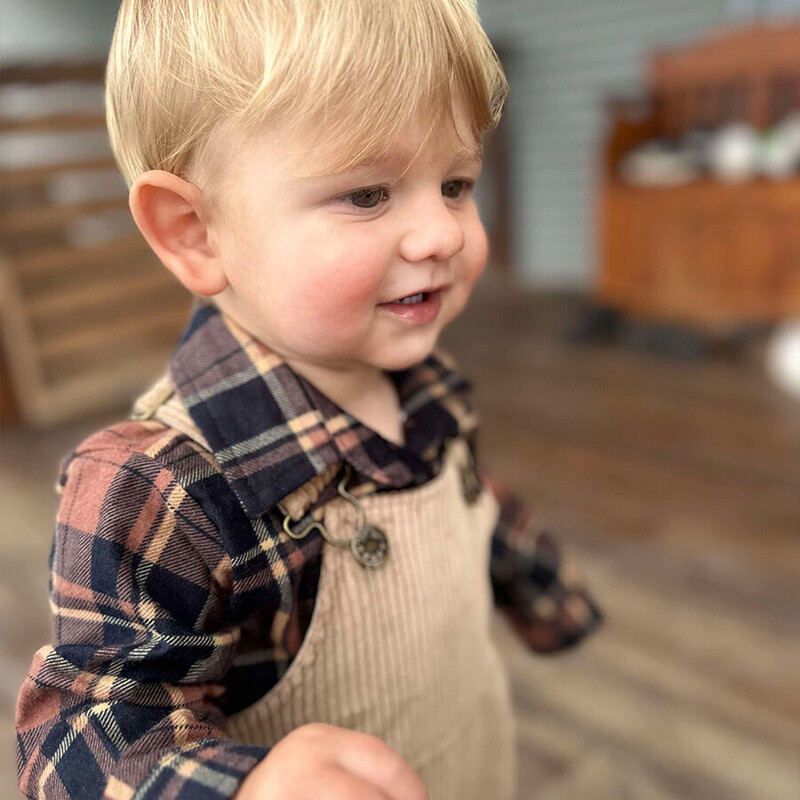 Brown Check - Flannelette and Work Shirt Romper - Country and Vintage Babes