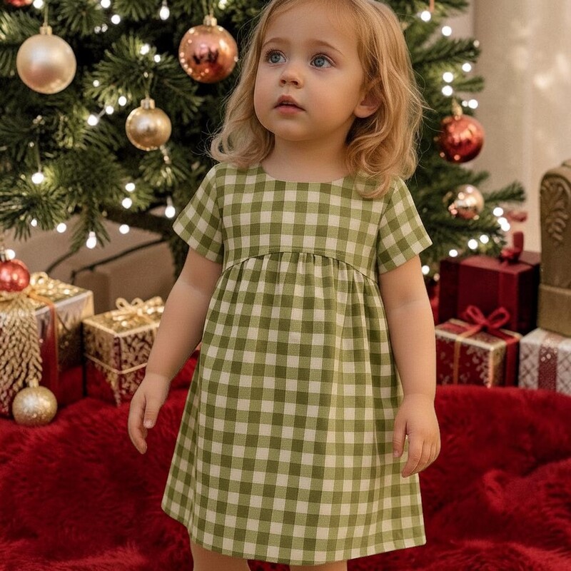 Christmas Gingham Dress