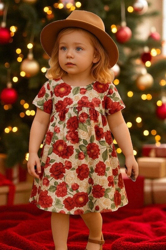 Christmas floral Dress
