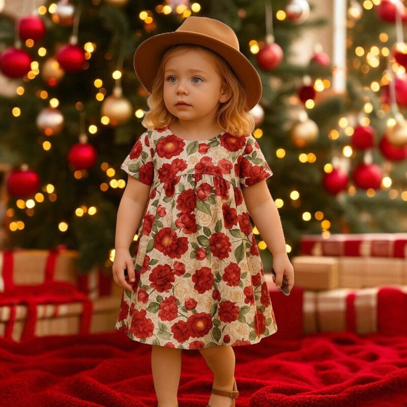 Christmas floral Dress