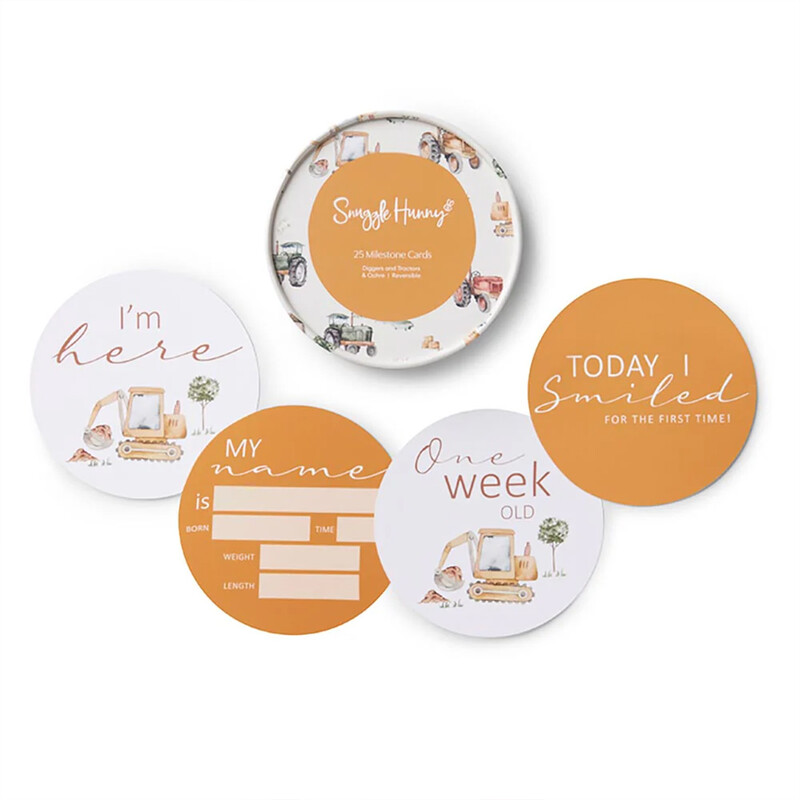 Diggers & Tractors Milestone Cards