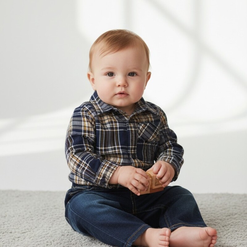 Flanel Shirt Romper