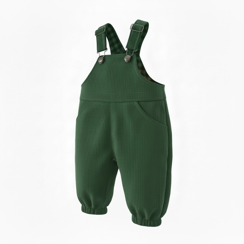 Forest Green Cord Overalls
