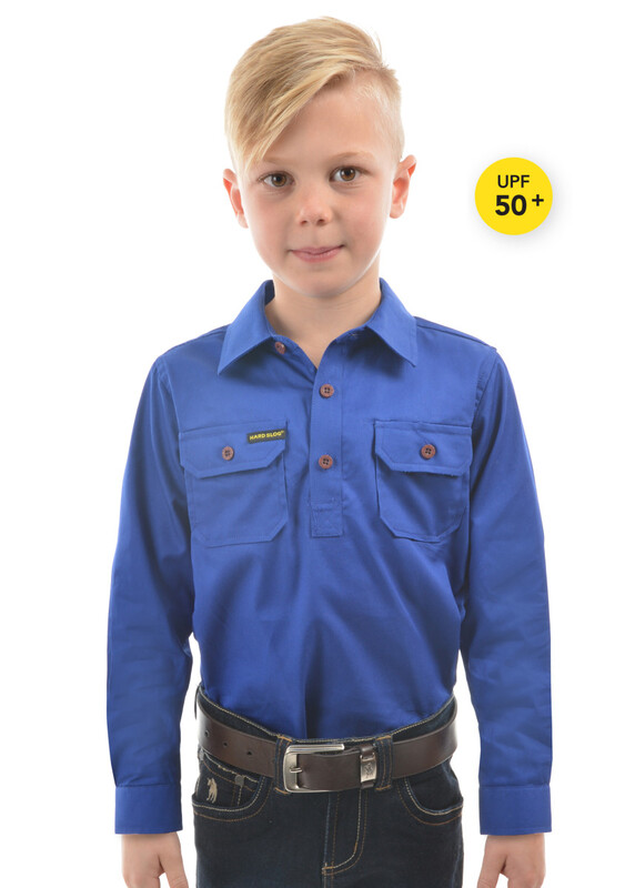 Kids Half Placket Light Cotton Shirt