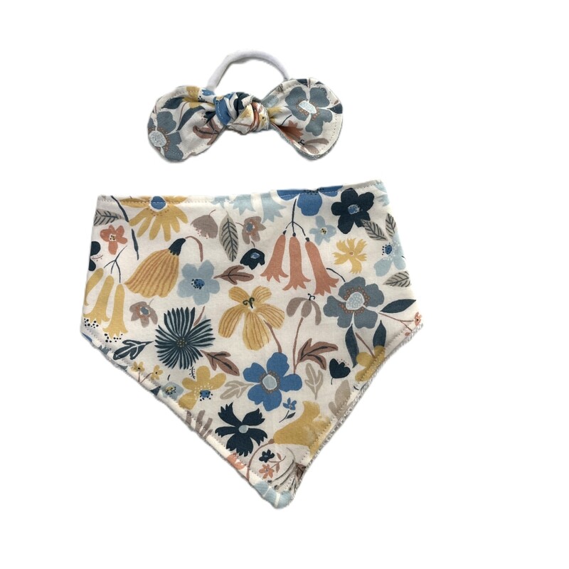 Liberty Sketchbook bib and headband