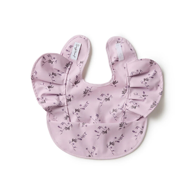 Lilac Bloom Frill Snuggle Bib