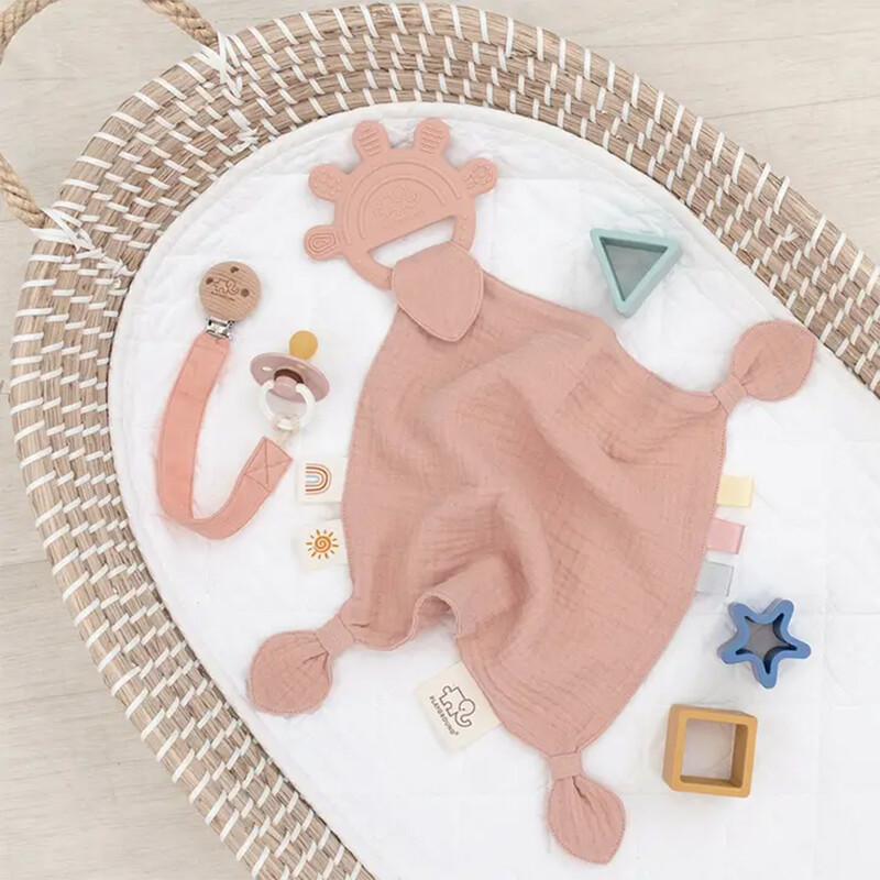 Muslin Comfort Teether Pink