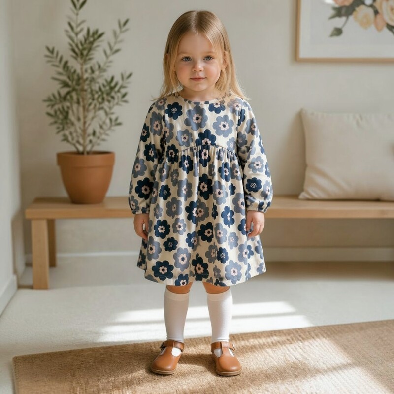 Navy and Pink Nellie Dress