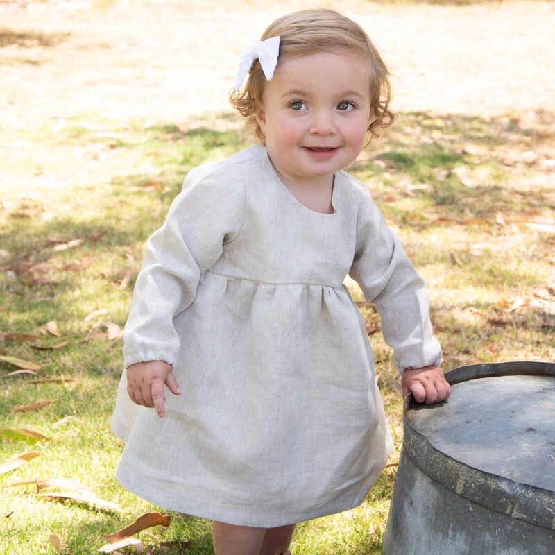 Organic Linen Long Sleeve Dress