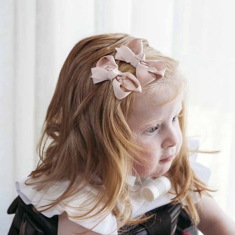 Piggy Tail Hair Clips- Nude
