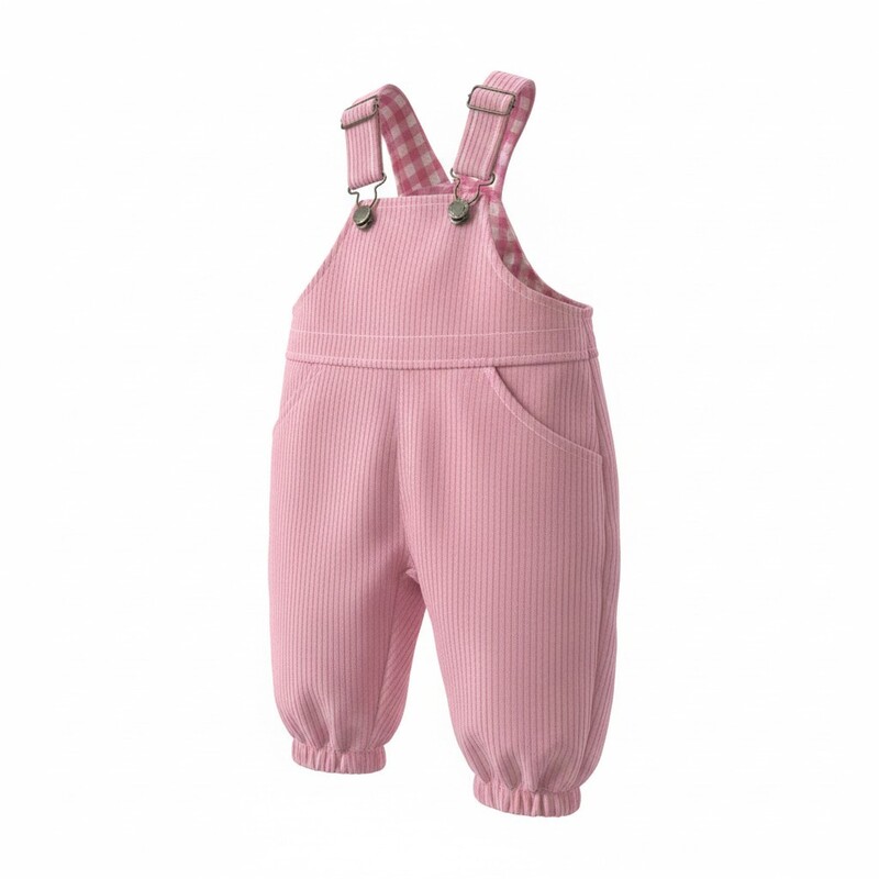 Pink Cord Overalls