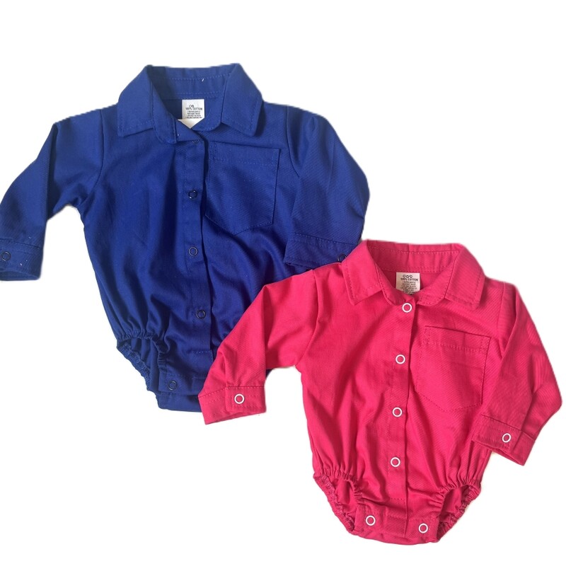 Pink and Blue Work Romper
