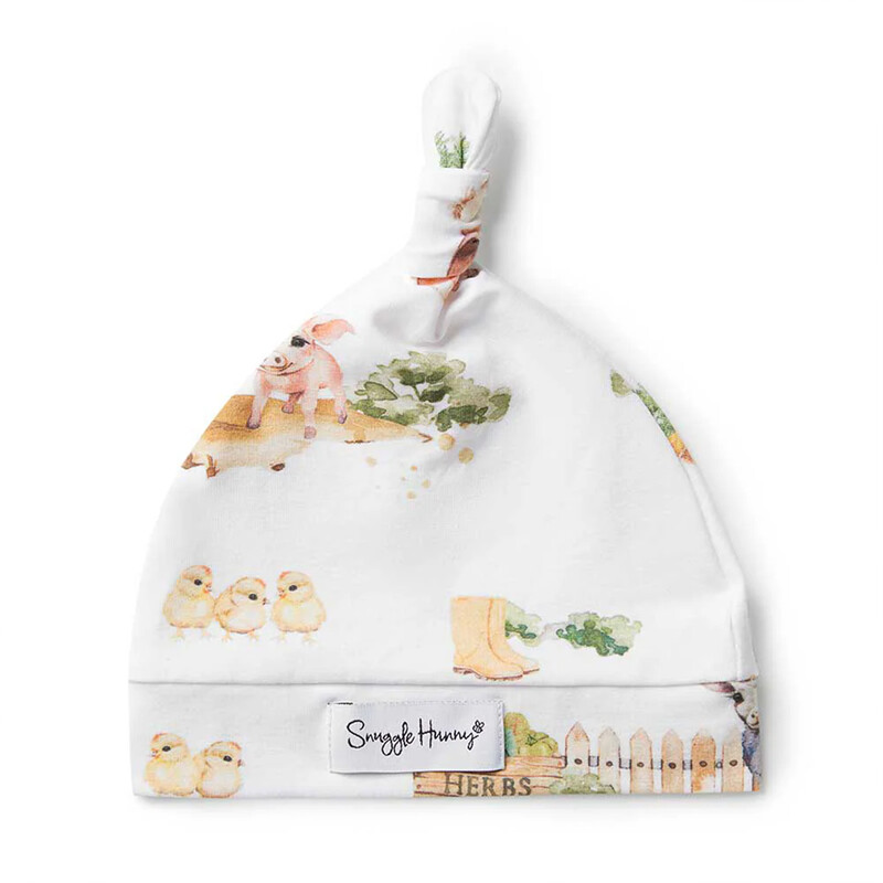 Snuggle Hunny Baby Knotted Beanie Farm