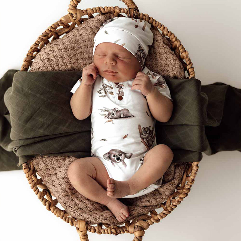 Snuggle Hunny Bodysuit Short Sleeve Koala