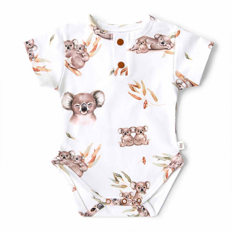Snuggle Hunny Bodysuit Short Sleeve Koala