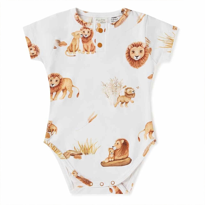 Snuggle Hunny Bodysuit Short Sleeve Lion