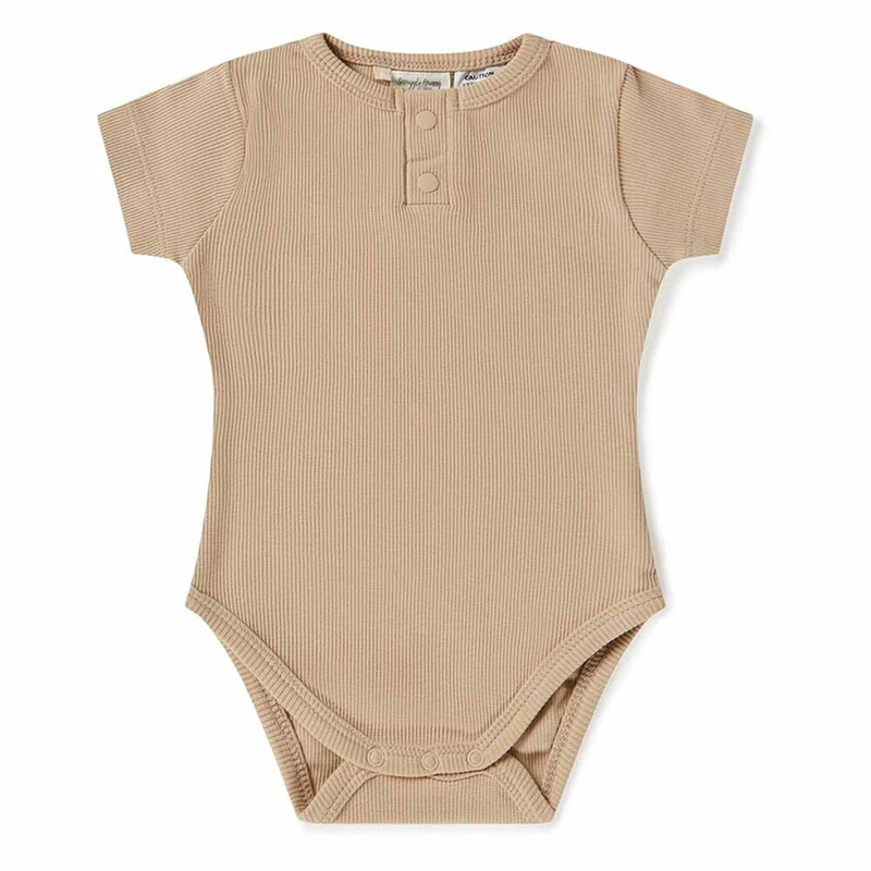 Snuggle Hunny Bodysuit Short Sleeve Pebble