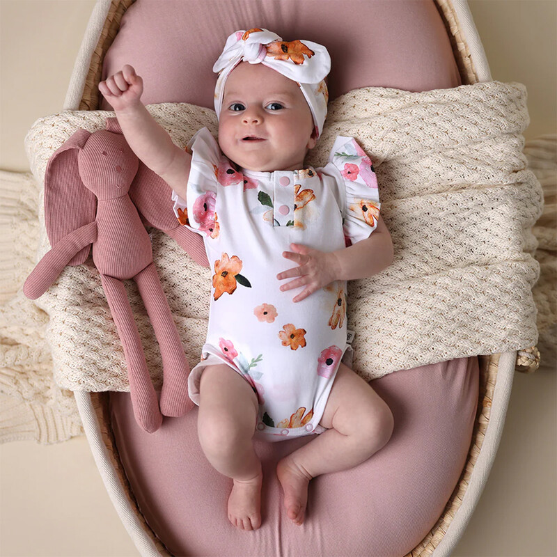 Snuggle Hunny Bodysuit Short Sleeve Poppy