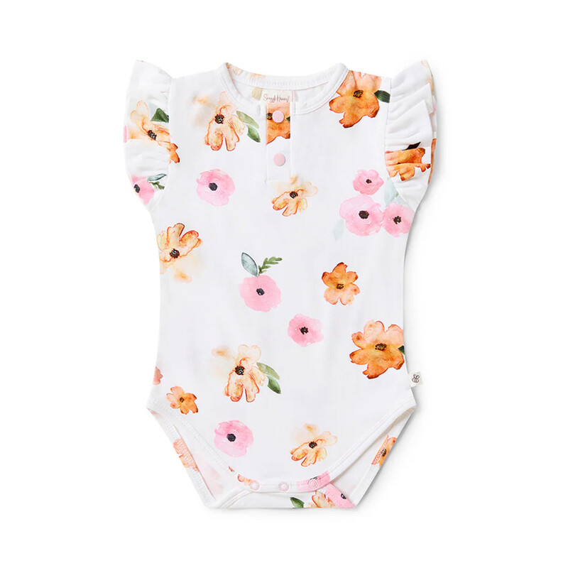 Snuggle Hunny Bodysuit Short Sleeve Poppy