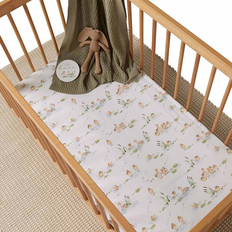 Snuggle Hunny Cot Sheets Duck Pond