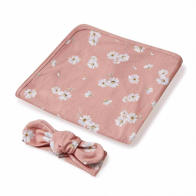 Snuggle Hunny Jersey Wrap Set Daisy