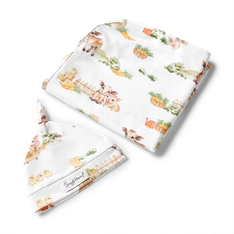 Snuggle Hunny Jersey Wrap Set Farm