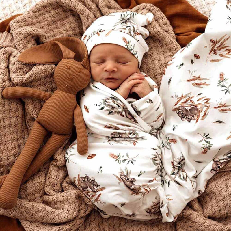 Snuggle Hunny Jersey Wrap Set Koala