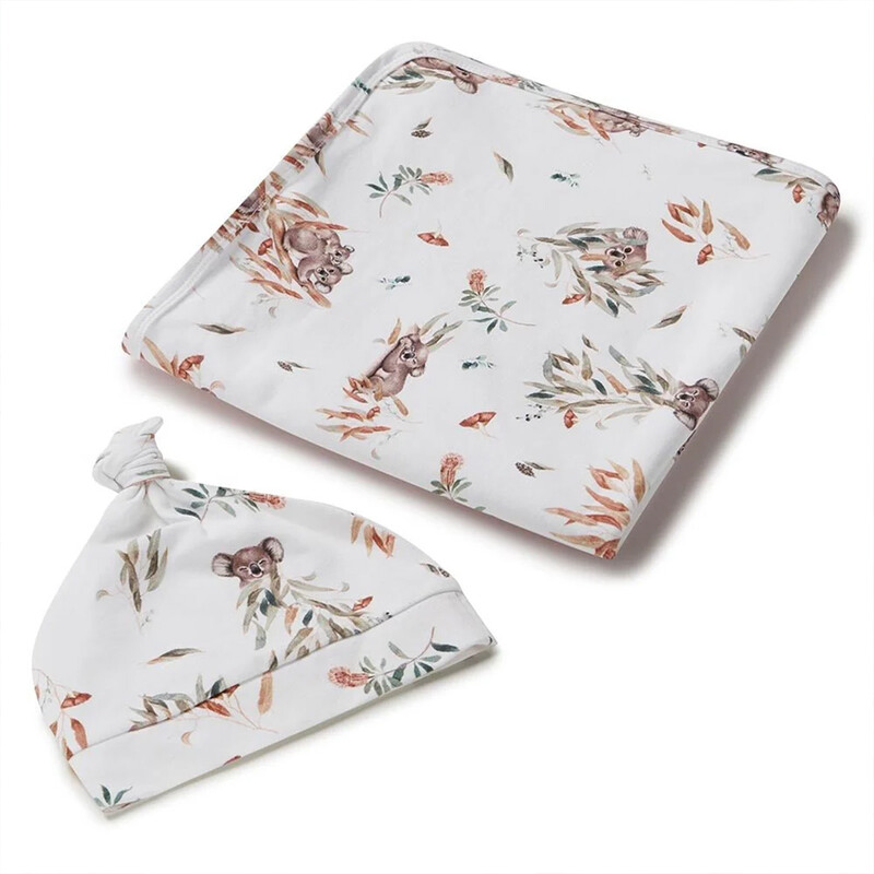 Snuggle Hunny Jersey Wrap Set Koala