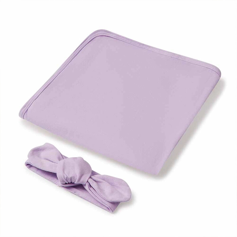 Snuggle Hunny Jersey Wrap Set Lilac