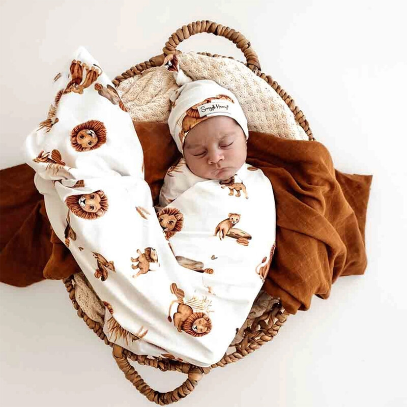 Snuggle Hunny Jersey Wrap Set Lion