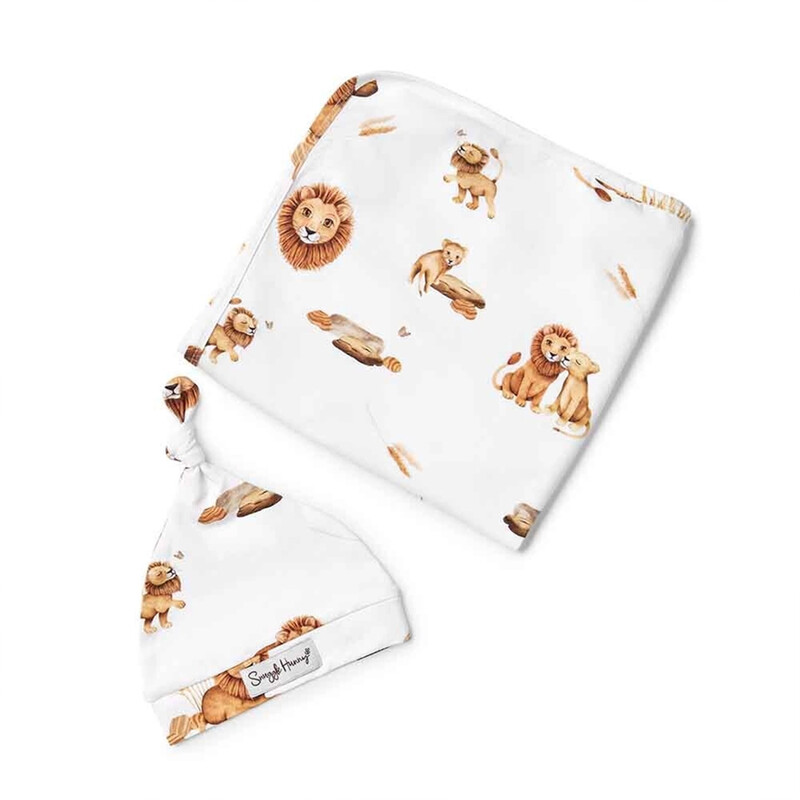 Snuggle Hunny Jersey Wrap Set Lion