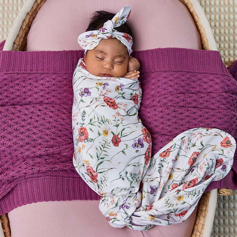 Snuggle Hunny Jersey Wrap Set Meadow