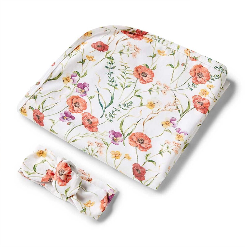 Snuggle Hunny Jersey Wrap Set Meadow