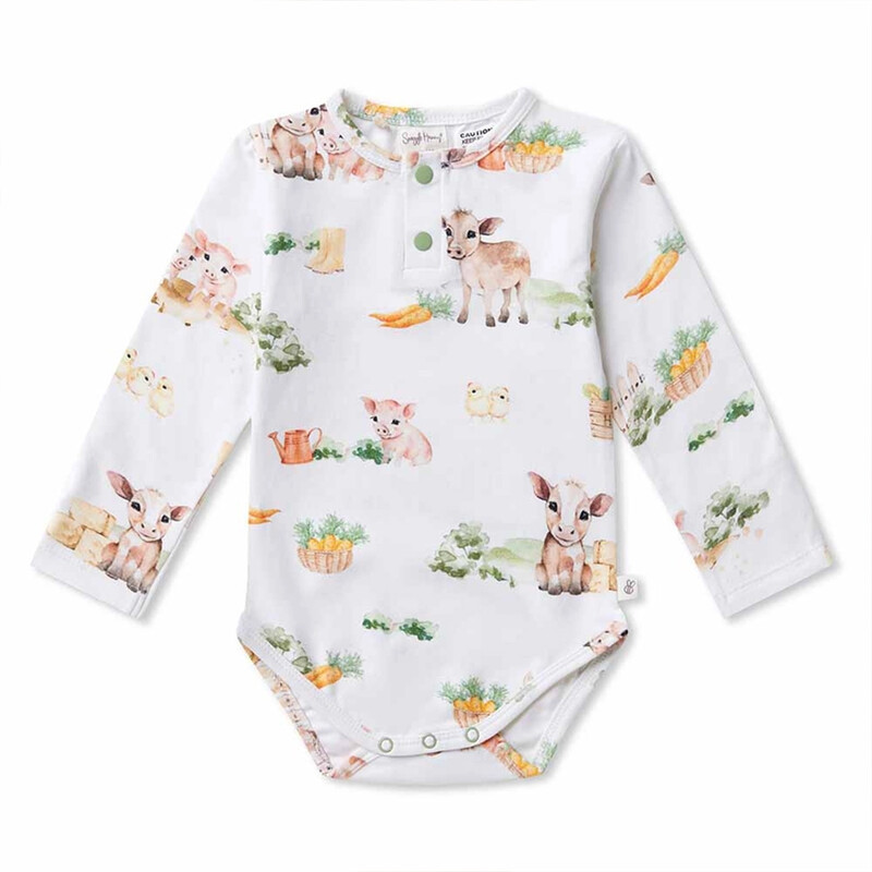 Snuggle Hunny Organic Long Sleeve Bodysuit Farm