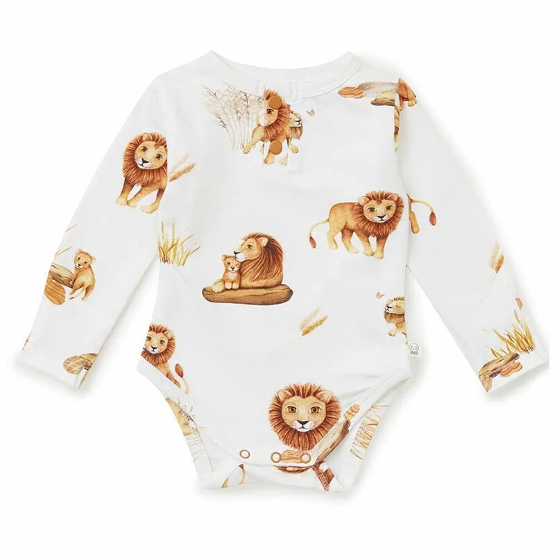 Snuggle Hunny Organic Long Sleeve Bodysuit Lion