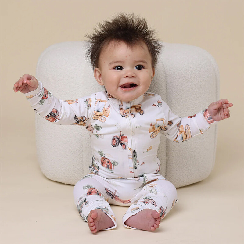 Snugglesuit Convertible Romper Butterfly Diggers & Tractors