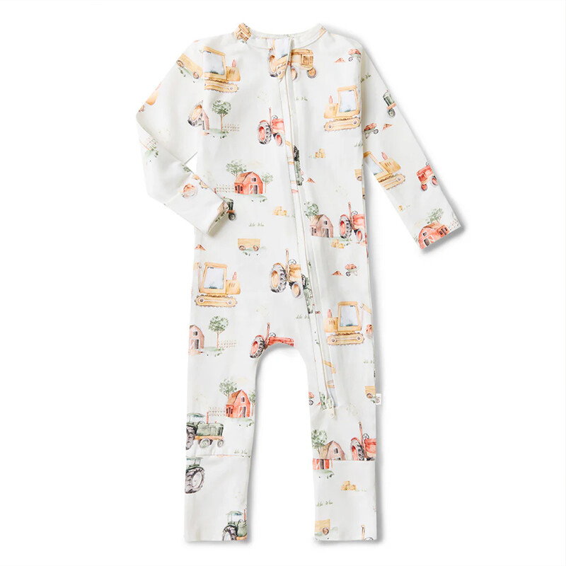 Snugglesuit Convertible Romper Butterfly Diggers & Tractors