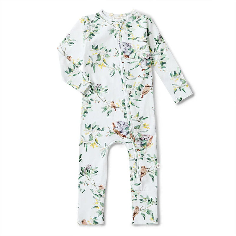 Snugglesuit Convertible Romper Eucalypt