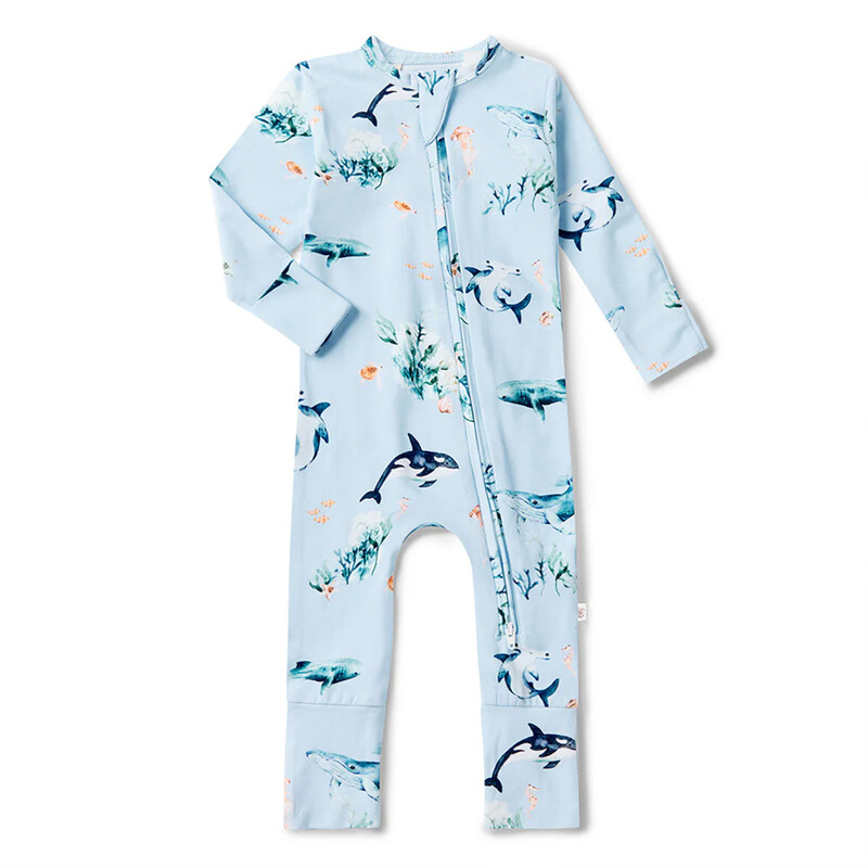 Snugglesuit Convertible Romper blue ocean 